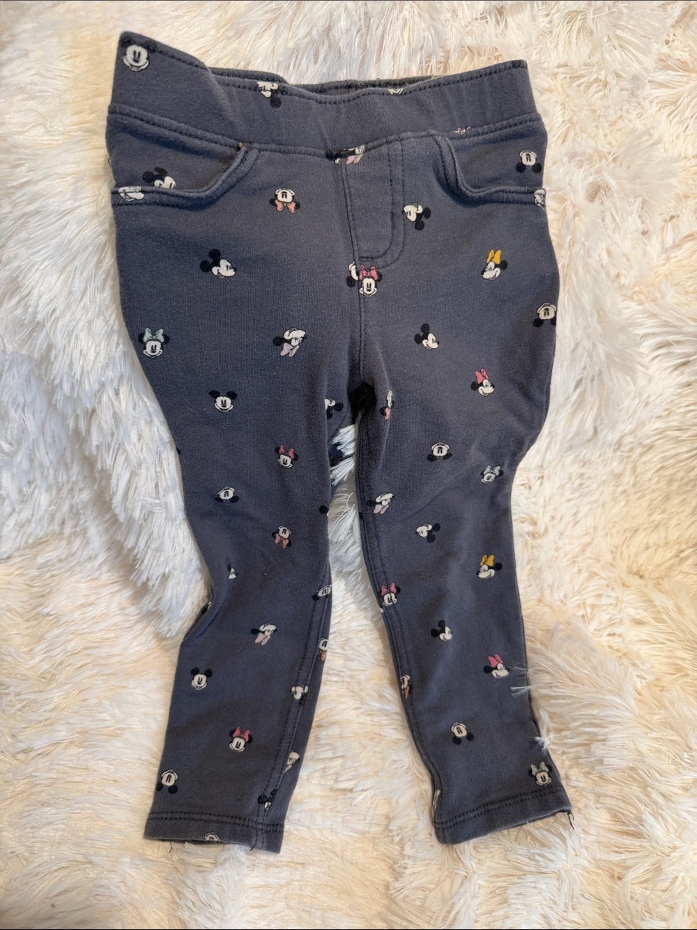 jumping beans Navy Leggings with Mickey & Minnie Faces